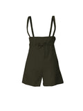 Drawstring Wide Strap Overalls with Pockets