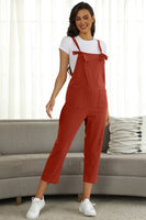 Square Neck Wide Strap Capri Jumpsuit