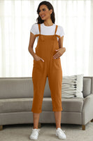 Square Neck Wide Strap Capri Jumpsuit