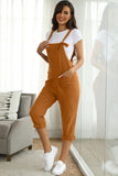 Square Neck Wide Strap Capri Jumpsuit