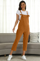 Square Neck Wide Strap Capri Jumpsuit