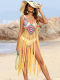 Fringe Spaghetti Strap Cover-Up