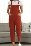 Square Neck Wide Strap Capri Jumpsuit