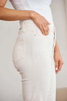 Mini Mia Full Size Tummy Control High Waist Raw Hem Jeans