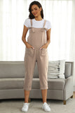 Square Neck Wide Strap Capri Jumpsuit