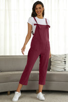 Square Neck Wide Strap Capri Jumpsuit