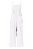 Smocked Spaghetti Strap Wide Leg Jumpsuit