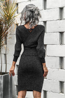 Dolman Sleeve Rib-Knit Top and Skirt Set