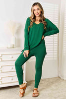 Lazy Days Curvy Long Sleeve Top and Leggings Set