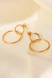 Double Hoop Drop Earrings