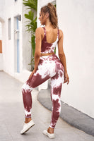 Tie-dye Crop Top and Leggings Set