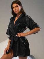 Belted Half Sleeve Robe