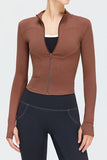 Zip Up Mock Neck Active Outerwear