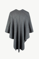 Surplice Neck Pom-Pom Trim Poncho