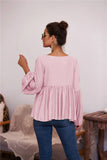 Puff Long Sleeve Pleated Top