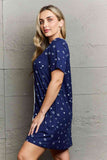 Starry Night Button Down Sleepwear Dress