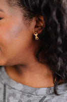 Linked Together Chain C-Hoop Earrings