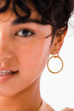 Double Hoop Drop Earrings