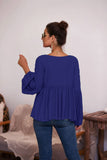 Puff Long Sleeve Pleated Top