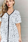 Under the Stars Button Down Sleepwear Dress