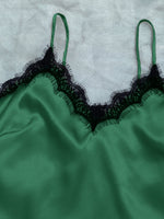 Lace Trim Cami, Shorts, Eye Mask, Scrunchie, and Bag Pajama Set