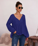 Puff Long Sleeve Pleated Top