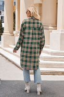 Plaid Collared Neck Long Sleeve Shirt