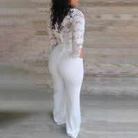 White Long Sleeve Jumpsuit