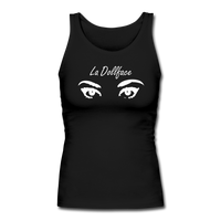 Women's Longer Length Fitted Tank - black