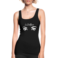 Women's Longer Length Fitted Tank - black