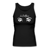 Women's Longer Length Fitted Tank - black