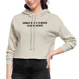 Women's Cropped Hoodie - dust